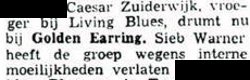 Cesar Zuiderwijk new Golden Earring drummer, first show Open Air Festival Aachen July 10, 1970